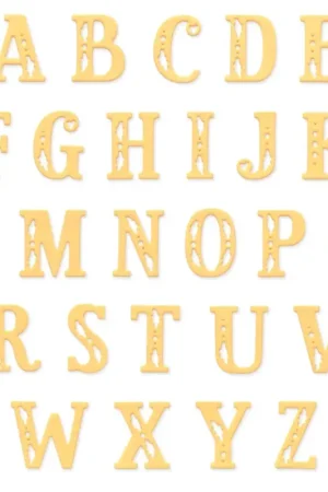 Gabarit d’estampe Sizzix Thinlits « Folk Alphabet » Achat Immédiat