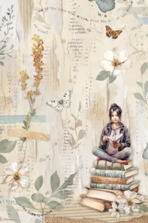 Soldes Soie de paille à motifs « Secret Diary - Books »