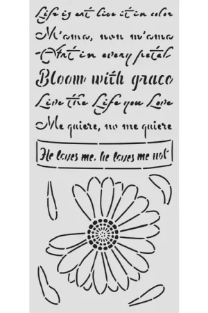 Offre Limitée Pochoir « Daisy Art - He loves me »