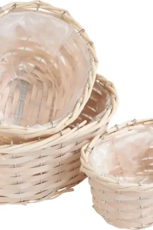 Corbeilles en copeaux de bois, set de 3 Expédié Aujourd'hui