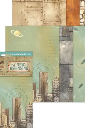Soie de paille à motifs backgrounds « A New Beginning », set de 8 pièces Acheter Direct
