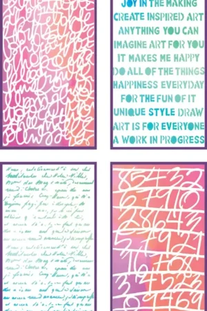 Super Prix Sizzix Stencil set « Words and Numbers »