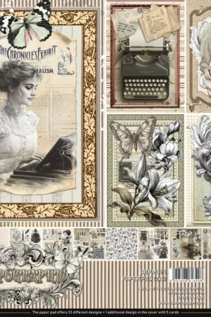 Papier scrapbooking « Typographic » Remise
