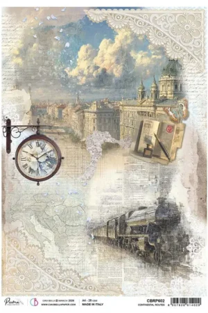 Acheter En Ligne Soie de paille à motifs « Eastern Journey - Continental Routes »
