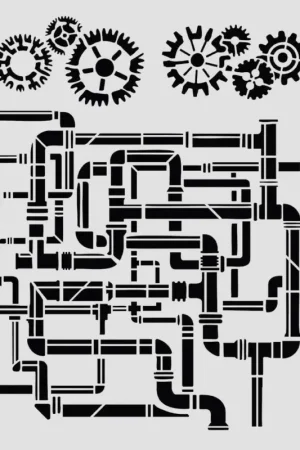 Pochoir « Gardens of Time - Tubes » Meilleure Vente