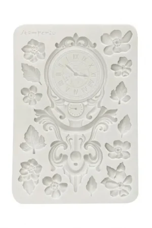Achetez Aujourd'hui Moule en silicone A5 « Gardens of Time », Clock and Flowers