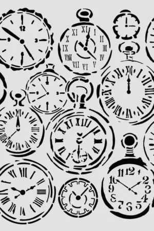 Dernière Chance Pochoir « Gardens of Time - Clocks »