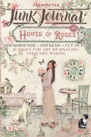Junk Journal Book « House of Roses » Expédié Aujourd'hui