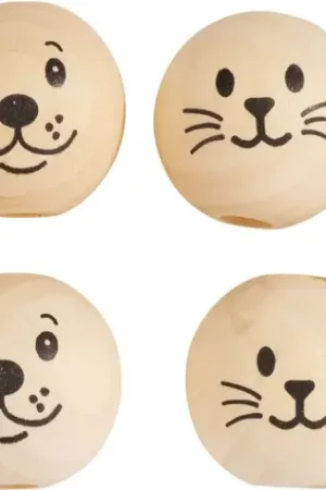 Expédition Rapide Têtes en bois « Chien et Chat », ensemble de 8