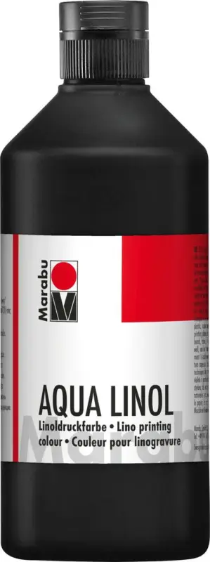 Peinture linogravure Aqua Marabu, noir, 500 ml Dernier Modèle