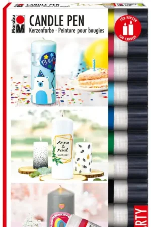 Pas Cher Set Candle Pen « Party », 10 x 25 ml