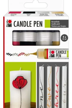 Prix Promo Candle Pen Marabu, 4 × 25 ml, assortiment