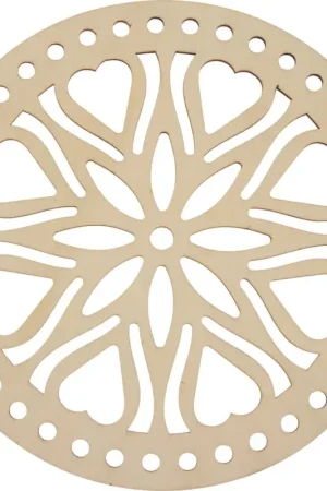 Top Vente Disque à macramé rond, 20 cm