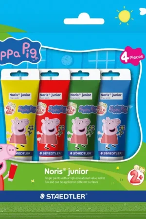 Peintures au doigt Noris junior « Peppa Pig », 4 x 75 ml Authentique