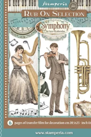 Authentique Assortiment de Rub On XL Stamperia « Symphony »