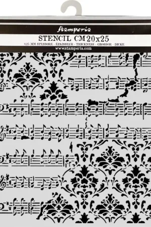 Pochoir Stamperia « Symphony - Score», 20 x 25 cm Achetez Aujourd'hui