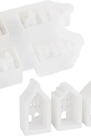 Moule en silicone VBS « Mini-maisons lumineuses » Retour Gratuit
