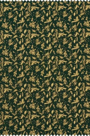 Meilleur Choix Tissu en popeline de coton hot foil au mètre « Holly Green »