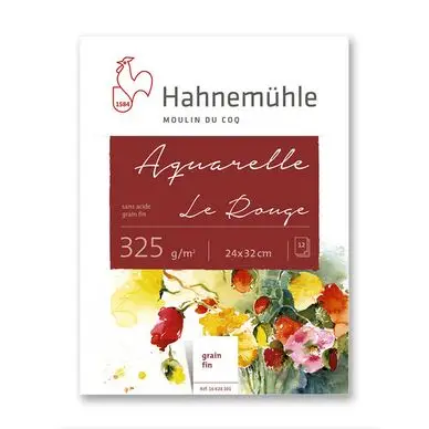 Bloc de papier aquarelle Le Rouge 325 g/m² - Hahnemühle Usine Directe