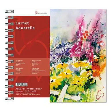 Carnet aquarelle 19 x 20 cm - 400 g/m² - Hahnemühle Prix Choc
