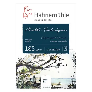 Bon Marché Bloc de papier Multi-Techniques 40 feuilles 185 g/m² - Hahnemühle