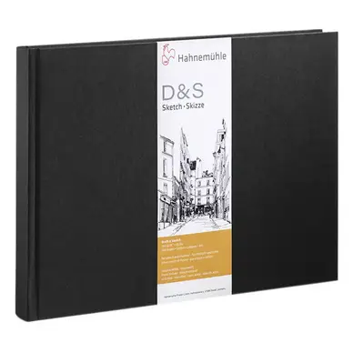 Commander Vite Livre à croquis format paysage couverture noire 140g/m² - Hahnemühle
