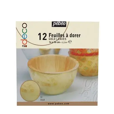 Paiement Sécurisé Feuilles à dorer P.BO deco par 12 - Pébéo