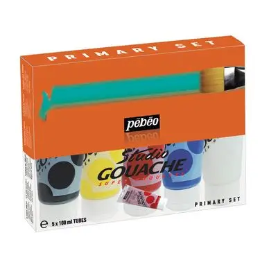 Pack de 5 tubes de gouache STUDIO 100 ml - Pébéo Acheter Direct