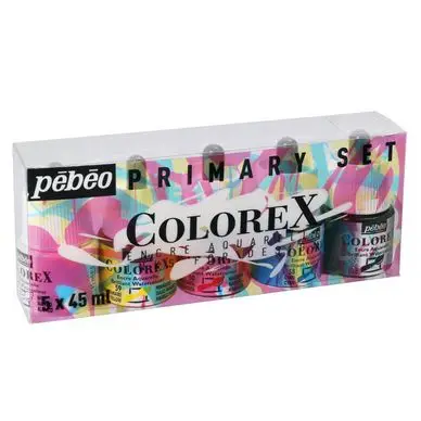 Encre aquarelle Colorex set de 5 x 45ml - Pébéo Nouvel Arrivage