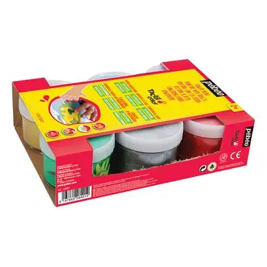 Gouache au doigt Tactilcolor Kit 6 x 80 ml - Pébéo Petit Prix