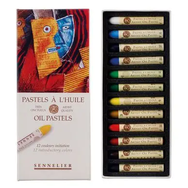Dernier Modèle Boîte pastels à l'huile 12 couleurs initiation - Sennelier