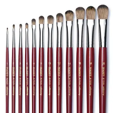 Brosse usée bombée Memory série 6159 - Isabey Prix Cassé