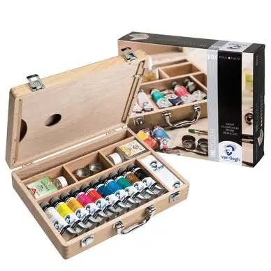 Peinture à l'huile super fine Coffret bois 10 x 40 ml - Van Gogh Promotion Saisonnière