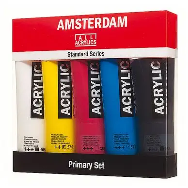 Authentique Acrylique Amsterdam 120 ml Pack Primaires + N&B - Talens