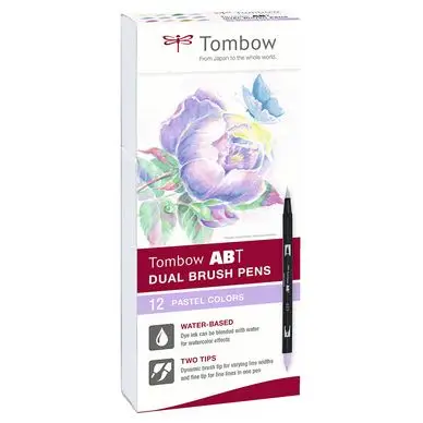 Jusqu'à Épuisement Des Stocks Feutre double pointe ABT Dual Brush Pen set pastel par 12 - Tombow