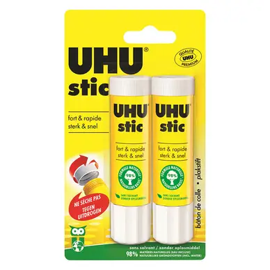 Bâton de colle 21 g par 2 - Uhu Commander Vite