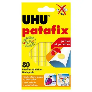 Patafix jaune 80 pastilles repositionnables - Uhu Commander Maintenant