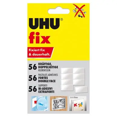 Super Prix Carrés de mousse adhésive double-face -fix boîte de 50 - Uhu