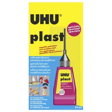 Colle de modélisme pour plastique embout extra-fin - Uhu Paiement Sécurisé