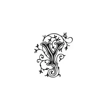 Tampon Bois Alphabet Arabesque lettre Y, 2,8 x 2,8 x 2,8 cm - Aladine Marque
