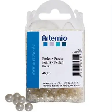 Perle ivoire nacré Ø 5 mm 40 g - Artemio Usine Directe