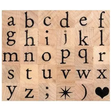 Tampons Alphabet minuscule en bois - Artemio Expédié Aujourd'hui