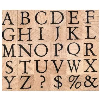 Tampons Alphabet majuscule en bois - Artemio Vente Flash