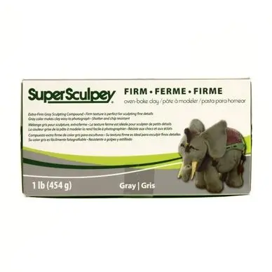 Achat Immédiat Super ferme grise pâte polymère 454 g - Sculpey