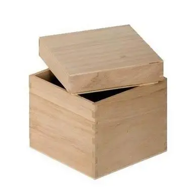 Boîte carrée en bois - 12 cm - Artemio Expédié Aujourd'hui