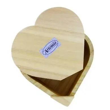 Boite cœur en bois - 15 x 14 cm - Artemio Prix Promo