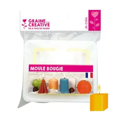Moule à bougie Cube 80 mm - Graine Créative Super Prix