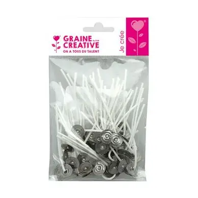 Mèche à bougie sur pied 7 cm 50 pcs - Graine Créative Must-Have