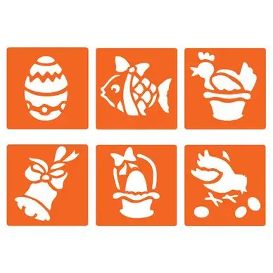 Commande En Gros Pochoirs de Pâques - 6 pcs - DTM