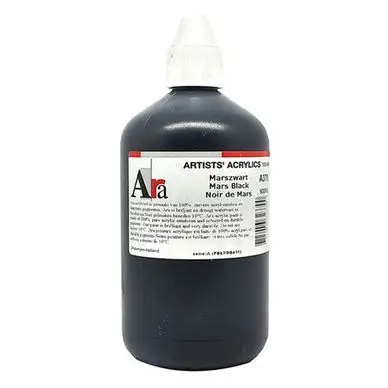 Peinture acrylique Extra-fine 500 ml Noir de Mars - ARA Nouvelle Collection